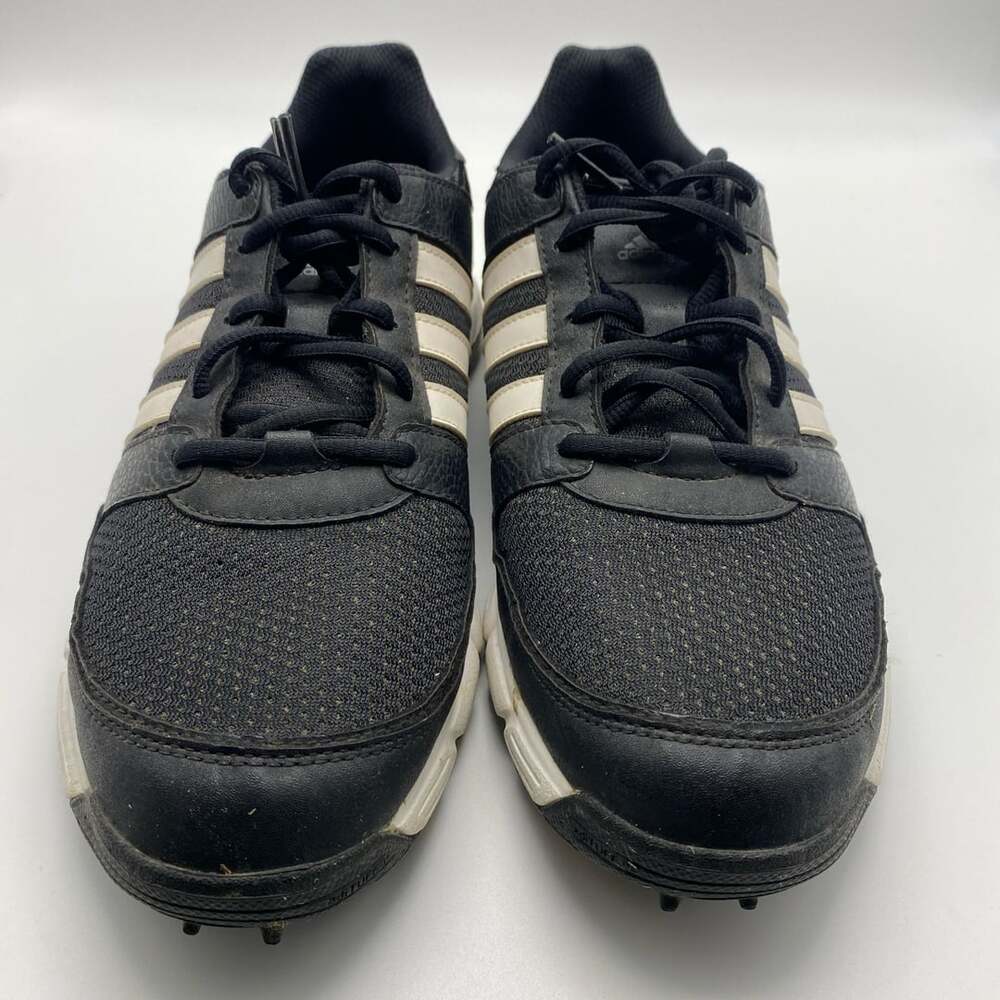 Adidas Golf Shoes Size 9.5 Black White Striped Cleats